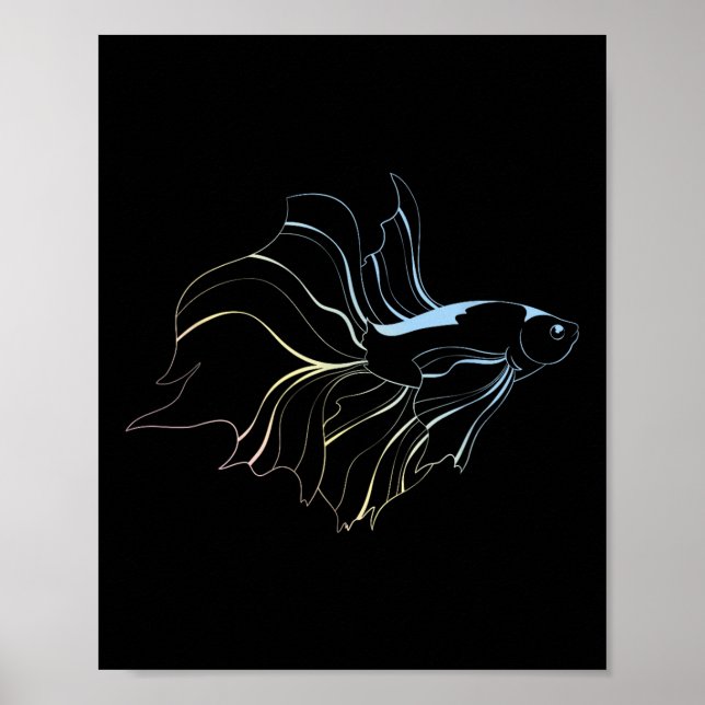 Betta Fish Lover Siamese Fighting Fish Aquarium Be Poster (Front)