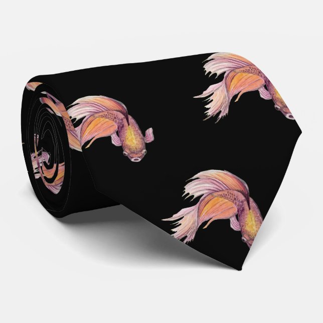 Betta Fish Neck Tie (Rolled)