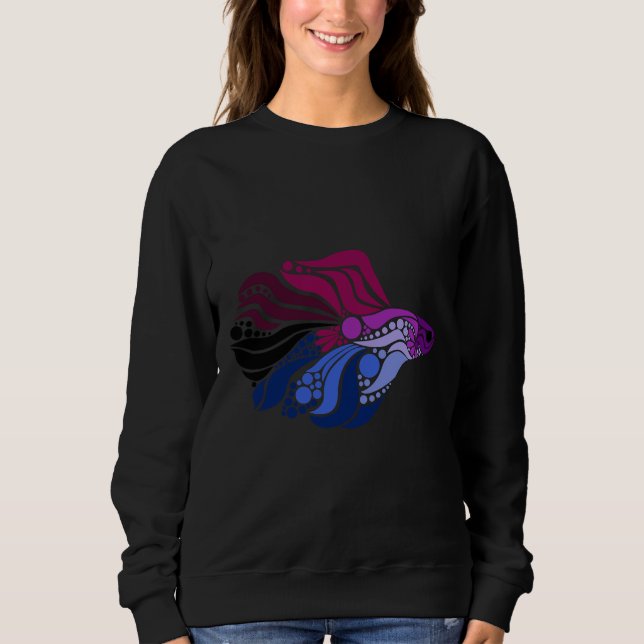 Betta Fish Purple Amp Blue Sweatshirt (Front)