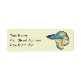 Betta Fish Return Address Label
