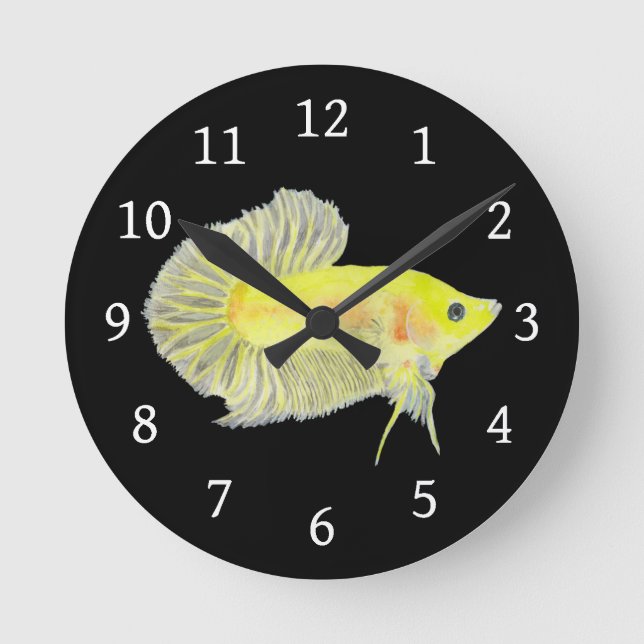 Betta Fish Round Clock (Front)