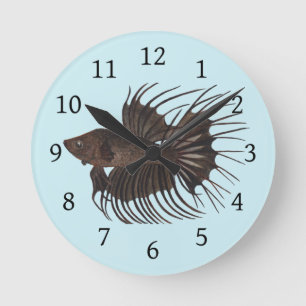 Betta Fish Round Clock