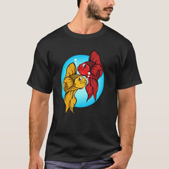 Betta Fish Shirt Fishkeeper Siamese Fighting Fish  (Front)