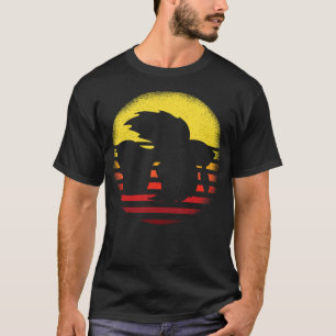 Betta Fish Shirt Retro Sunset Vintage Fighting Fis