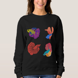 Betta Fish Siamese Fighter Fish Fighter Fish Aquar Sweatshirt