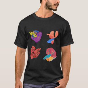 Betta Fish Siamese Fighter Fish Fighter Fish Aquar T-Shirt