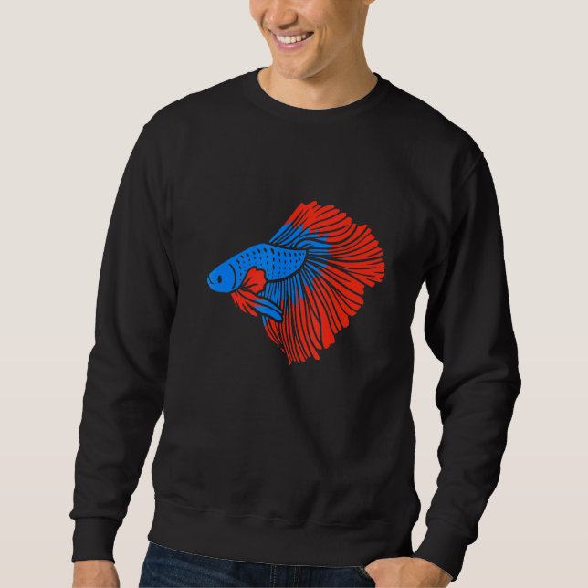 Betta Fish Siamese Fighting Fish Sweatshirt (Front)