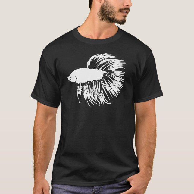 Betta Fish Silhouette T-Shirt (Front)