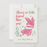 Betta Fish Valentine's Day Card