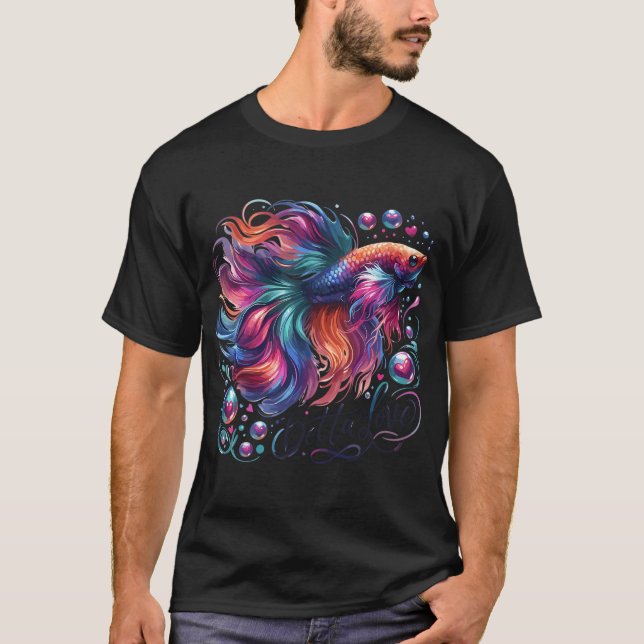 Betta Love - Betta Fish Lover T-Shirt (Front)