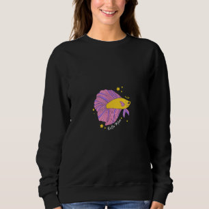 Betta Mom Betta Fish Pink   Cute Mom Pet Sweatshirt