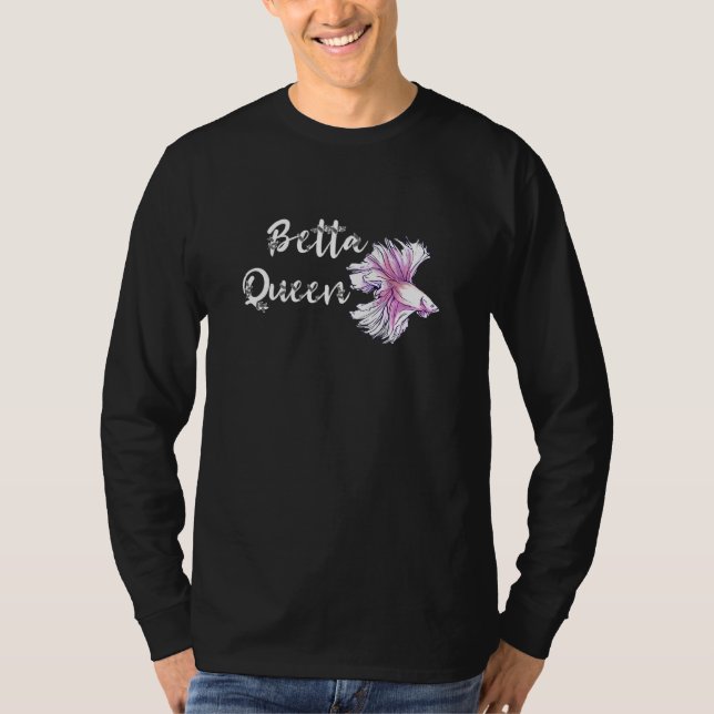 Betta Queen Siamese Fighting Fish Betta Splendens  T-Shirt (Front)