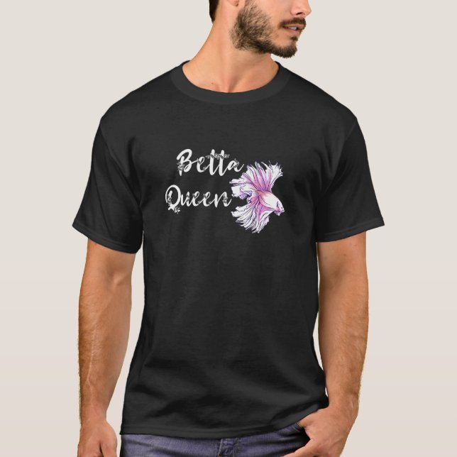 Betta Queen Siamese Fighting Fish Betta Splendens  T-Shirt (Front)