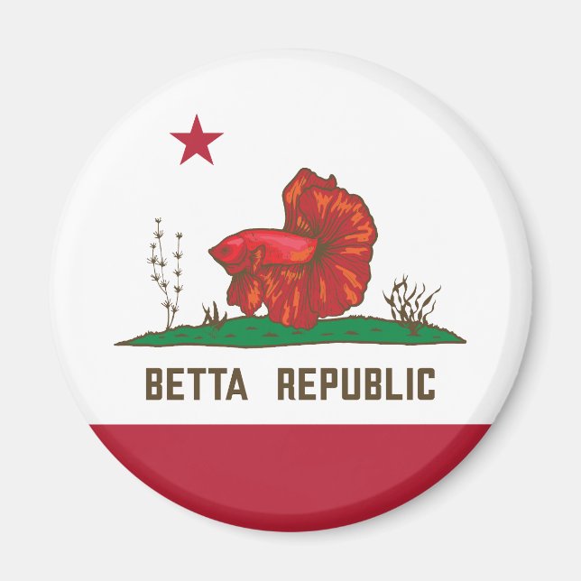 Betta Republic Flag Magnet (Front)