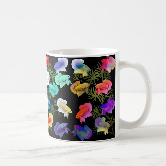 Betta Splendens Aquarium Fish Ceramic Mug (Right)