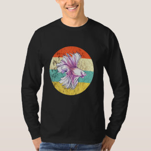 Betta Splendens Fish Siamese Fighting Fish Retro S T-Shirt