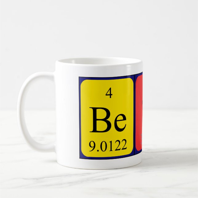 Bette periodic table name mug (Left)