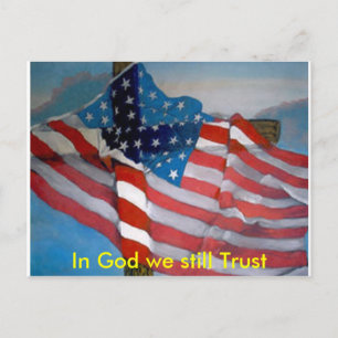 Better America Cross Flag Postcard