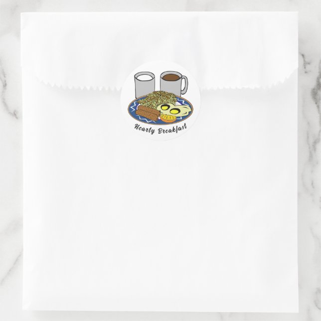 Better Breakfast Day Classic Round Sticker (Bag)