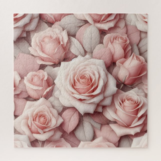 Better in Pink Roses Jigsaw Puzzle (Vertical)