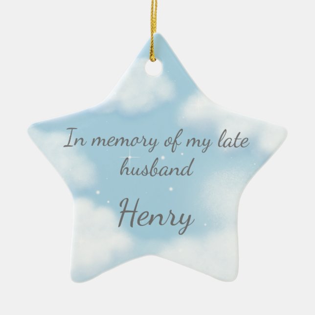 "Better Late Than Never" Death Humour Custom Star Ceramic Ornament (Front)