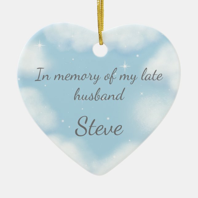 "Better Late Than Never" Funny Widow Custom Heart Ceramic Ornament (Front)