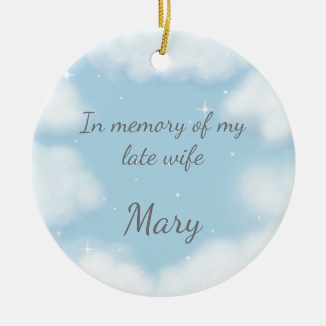 "Better Late Than Never" Funny Widower Custom Ceramic Ornament (Front)