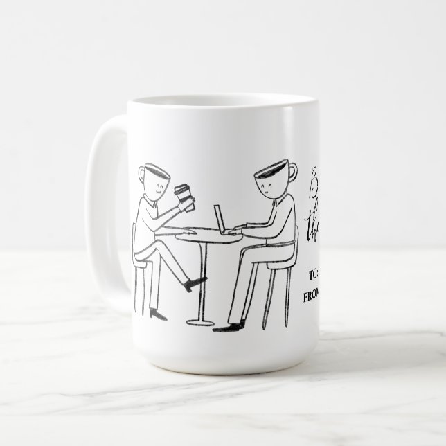 Better latte than never! white coffee mug (Front Left)