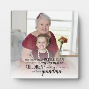 Better Mum Grandma Granny Photo Mother's Day Quote Plaque