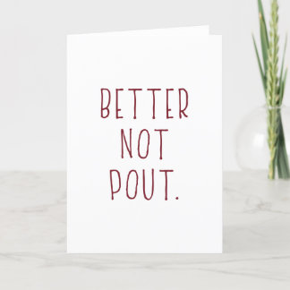Better Not Pout Holiday Card