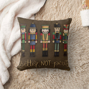 "Better Not Pout Nutcrackers” Inspirivity Pillow