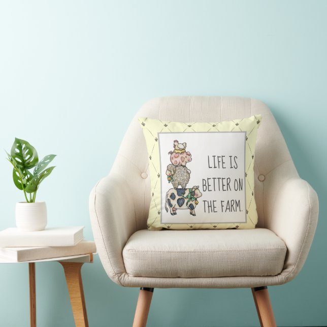 Better on the Farm Stacked Animals Cushion (Chair)