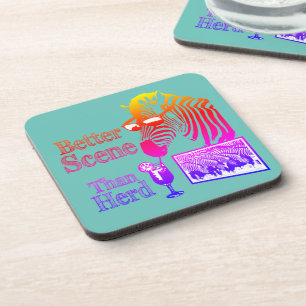 Better Scene Than Herd Rainbow Aqua Coaster