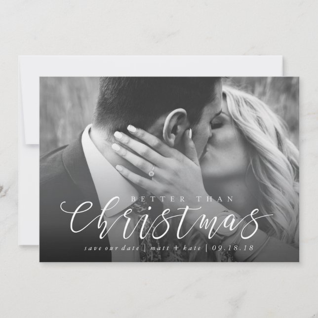 Better Than Christmas Save the Date Christmas Card (Front)
