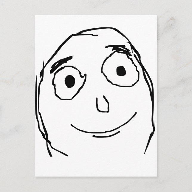 Better Than Expected Face Postcard (Front)