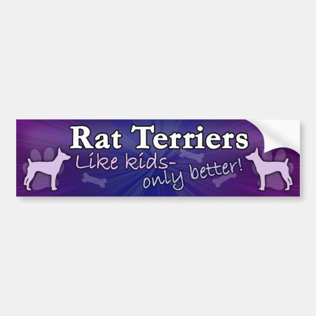 Better than Kids Rat Terrier Bumper Sticker (Front)