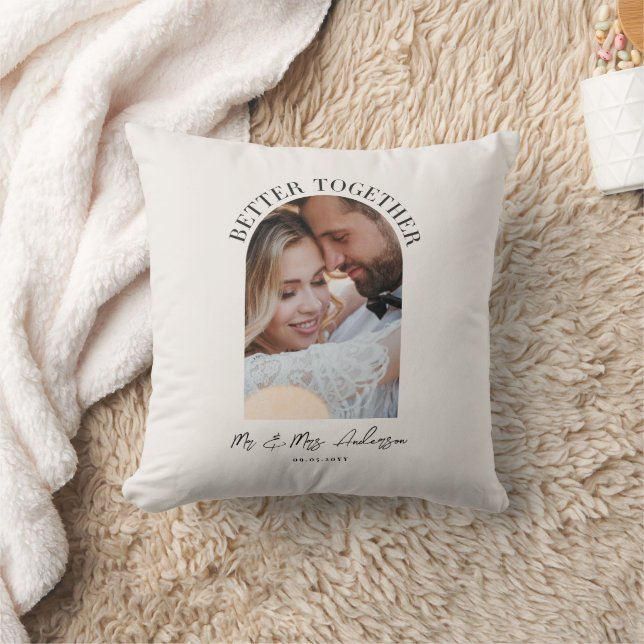 Better together arch photo wedding gift home decor cushion (Blanket)