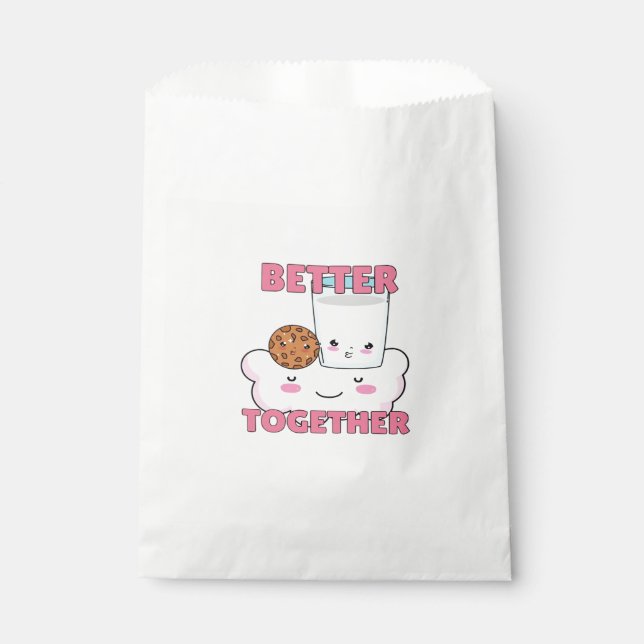 Better Together Chocolate Chip Cookie and Milk Pla Favour Bag (Front)