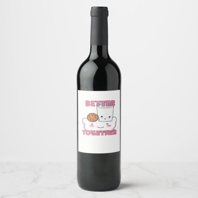 Better Together Chocolate Chip Cookie and Milk Pla Wine Label (Front)