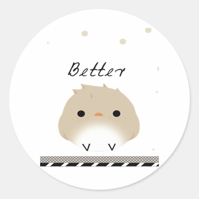 Better Together Clean Design  Classic Round Sticker (Front)