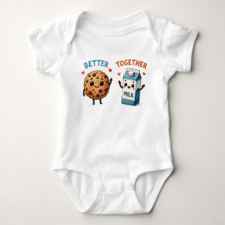 "Better Together" Cookie and Milk Baby Bodysuit