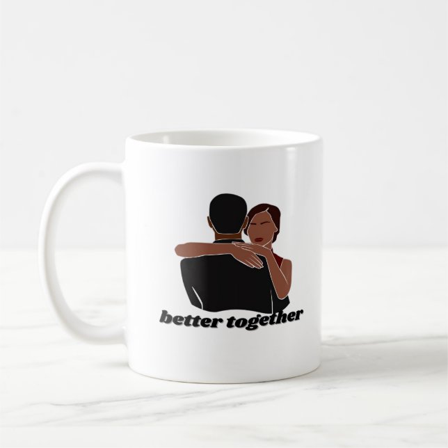 Better Together Couple Modern Vibe  Coffee Mug (Left)