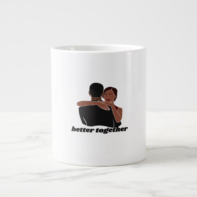 Better Together Couple Modern Vibe  Large Coffee Mug (Front)