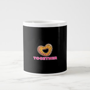 Better Together Couple Valentines Day Romantic Sty Large Coffee Mug