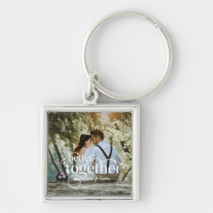 Better Together Couples Photo Key Ring