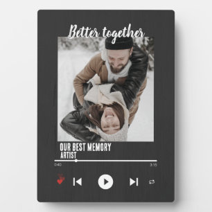 Better Together: Custom Music Song & Couple Photo Plaque