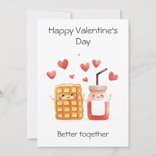 Better Together – Cute & Punny Valentine’s  Card (Front)