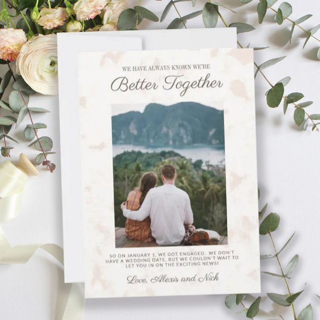 Better Together Engagement Photo Announcement  (Creator Uploaded)