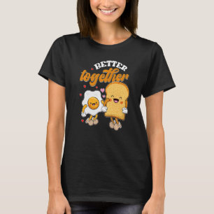 Better Together Foodie Retro Valentine Matching Co T-Shirt