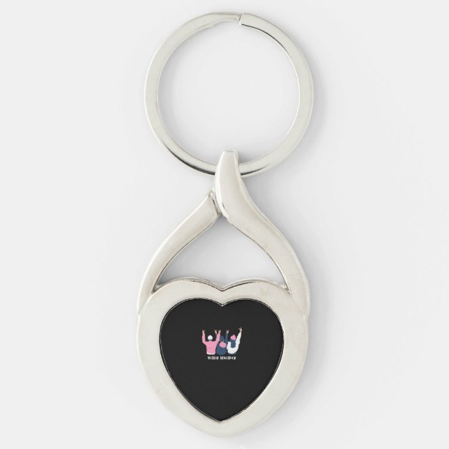 Better Together Friends Positive Quote Style  Key Ring (Front)